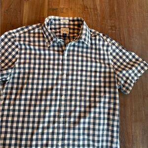 JCrew SS blue gingham medium